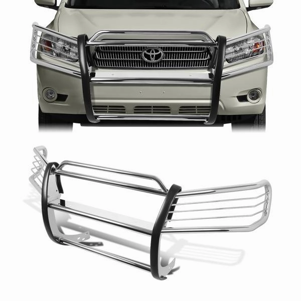 01-07 Toyota Highlander Brush Grille Guard - Stainless Steel