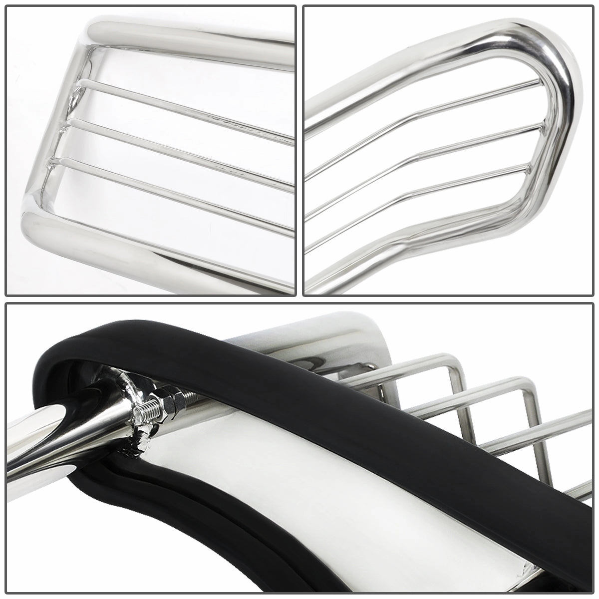 01-07 Toyota Highlander Brush Grille Guard - Stainless Steel