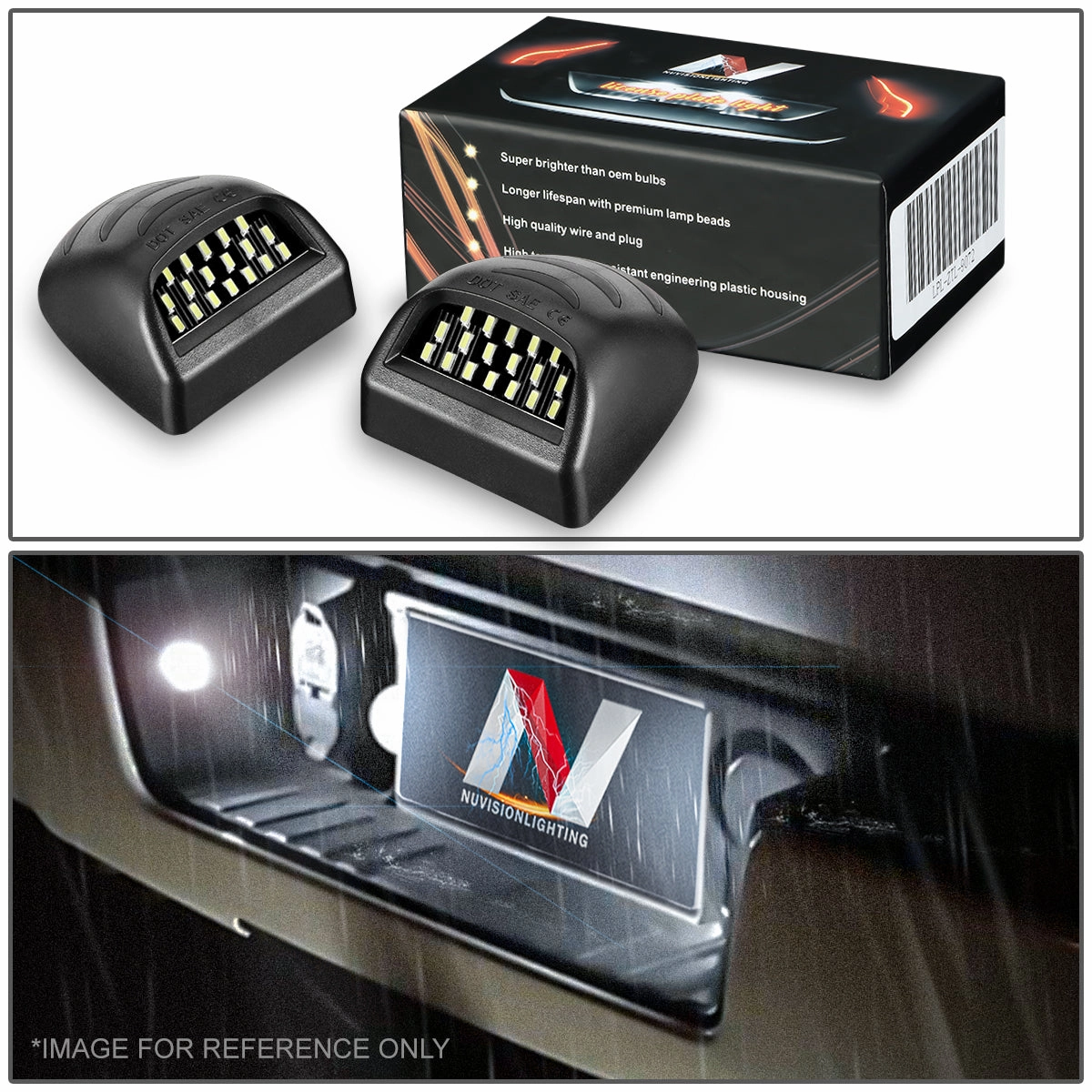 01-14 Chevy Silverado GMC Sierra LED License Plate Lights