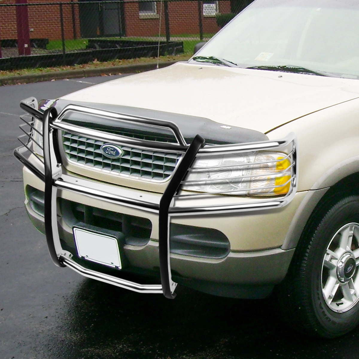 02-05 Ford Explorer Brush Grille Guard - Stainless Steel