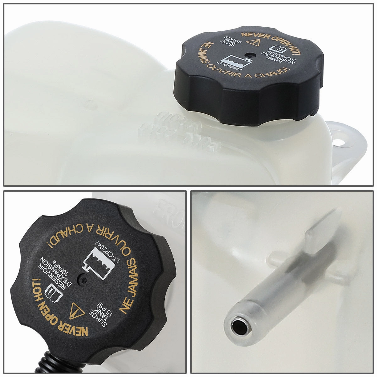 03-06 Cadillac CTS 2.8L 3.2L 3.6L 5.7L 6.0L Coolant Overflow Reservoir w/ Cap