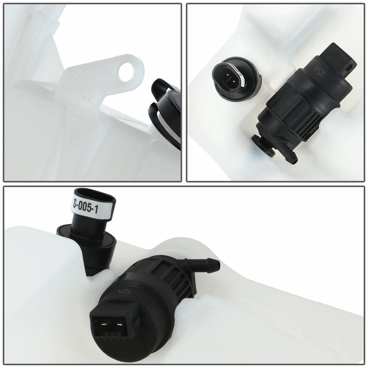 05-07 Dodge Dakota / 06-07 Mitsubishi Raider Combined Coolant/ Windshield Washer Fluid Reservoir Tank