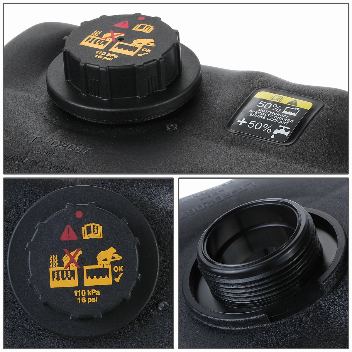 05-10 Ford Mustang 4.0L 4.6L Coolant Overflow Reservoir w/ Cap