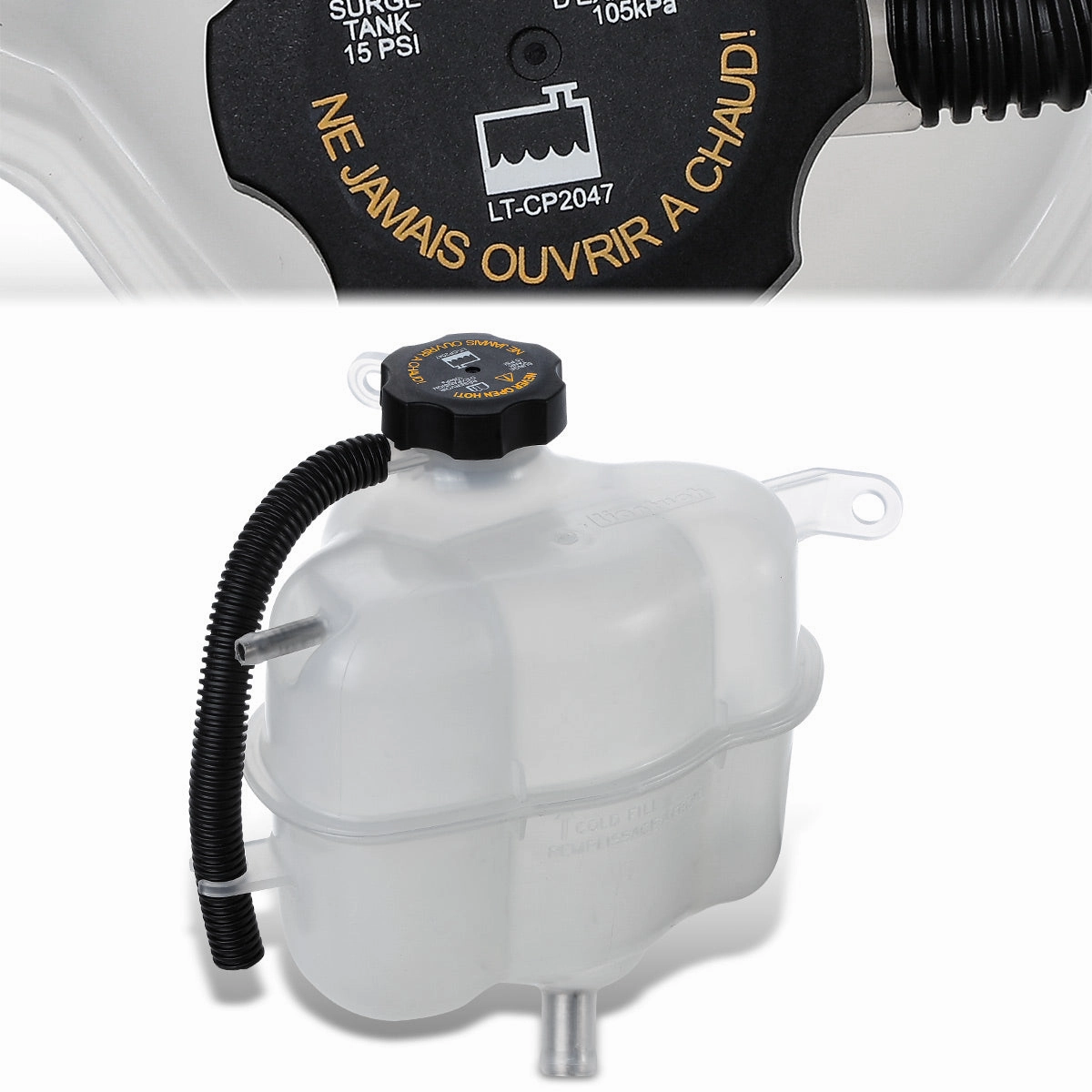 06-09 Chevy Equinox Pontiac Torrent 3.4L 3.6L Coolant Overflow Reservoir w/ Cap