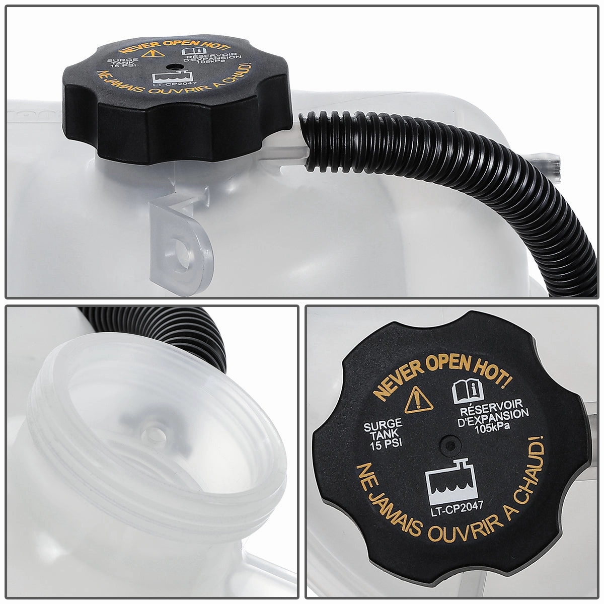 06-09 Chevy Equinox Pontiac Torrent 3.4L 3.6L Coolant Overflow Reservoir w/ Cap