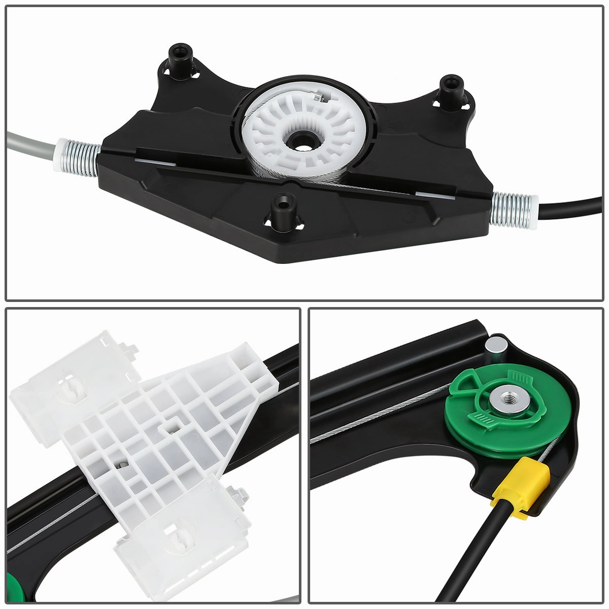 06-13 Audi A3 Hatchback Power Window Regulator w/o Motor - Rear Left Side