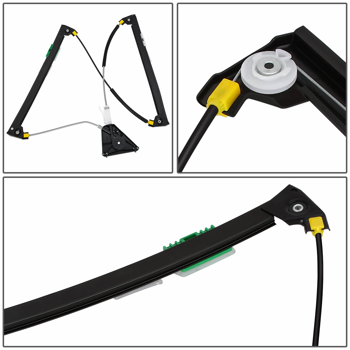 06-13 Audi A3 Power Window Regulator w/o Motor - Front Right Passenger Side