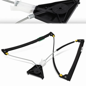 06-13 Audi A3 Power Window Regulator w/o Motor - Front Right Passenger Side