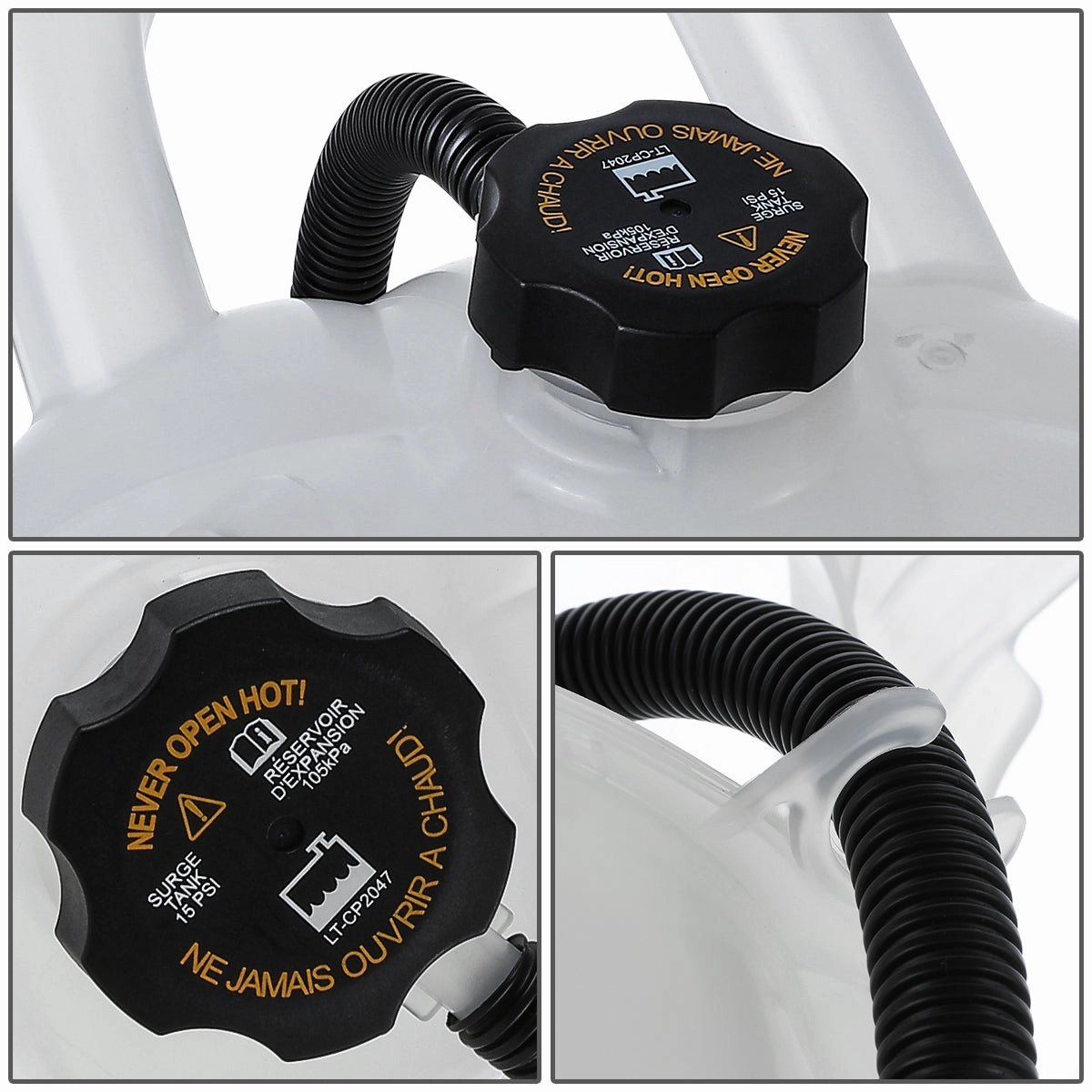 06-16 Chevy Express GMC Savana 2500 3500 4500 Coolant Overflow Reservoir w/ Cap