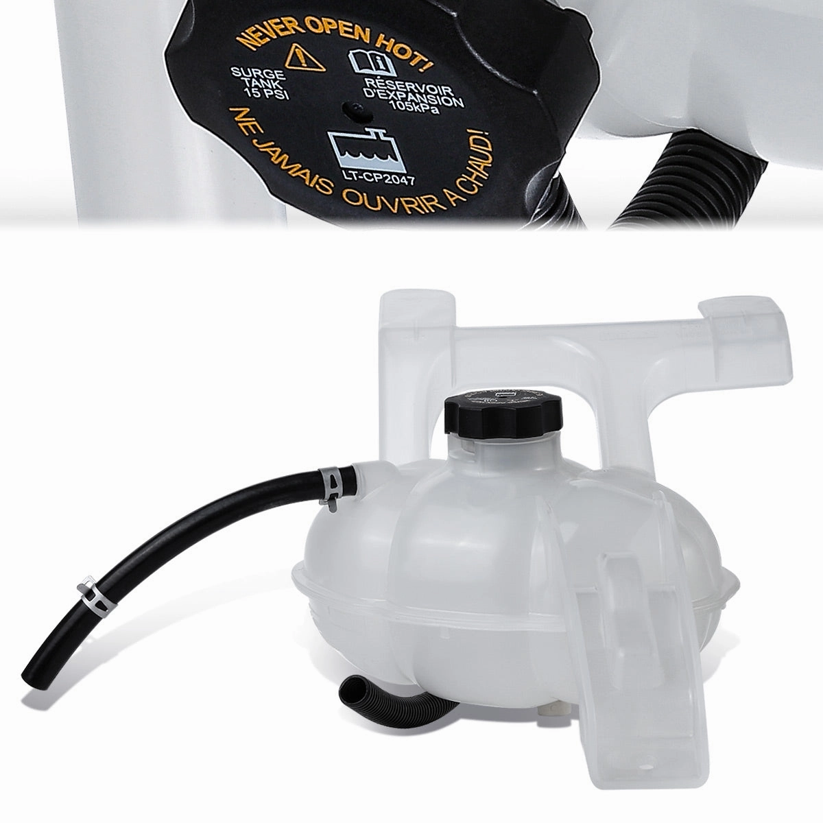 06-16 Chevy Express GMC Savana 2500 3500 4500 Coolant Overflow Reservoir w/ Cap