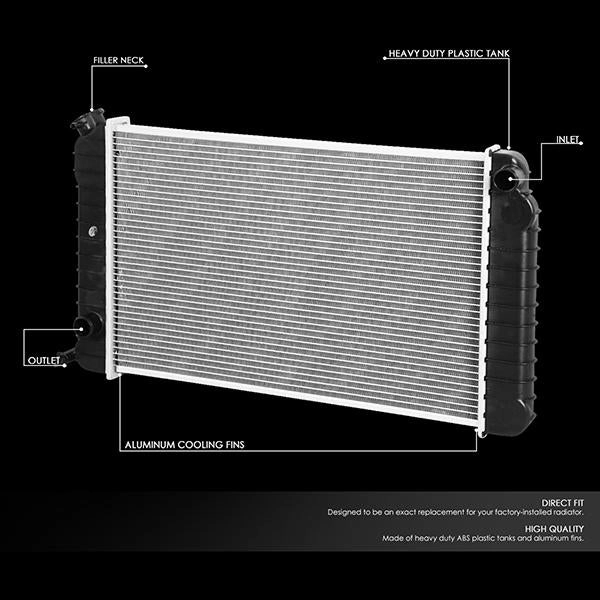 0744 Replacement Radiator<br>83-89 Chevy S10 Blazer GMC S15 Jimmy, 91-93 Sonoma MT