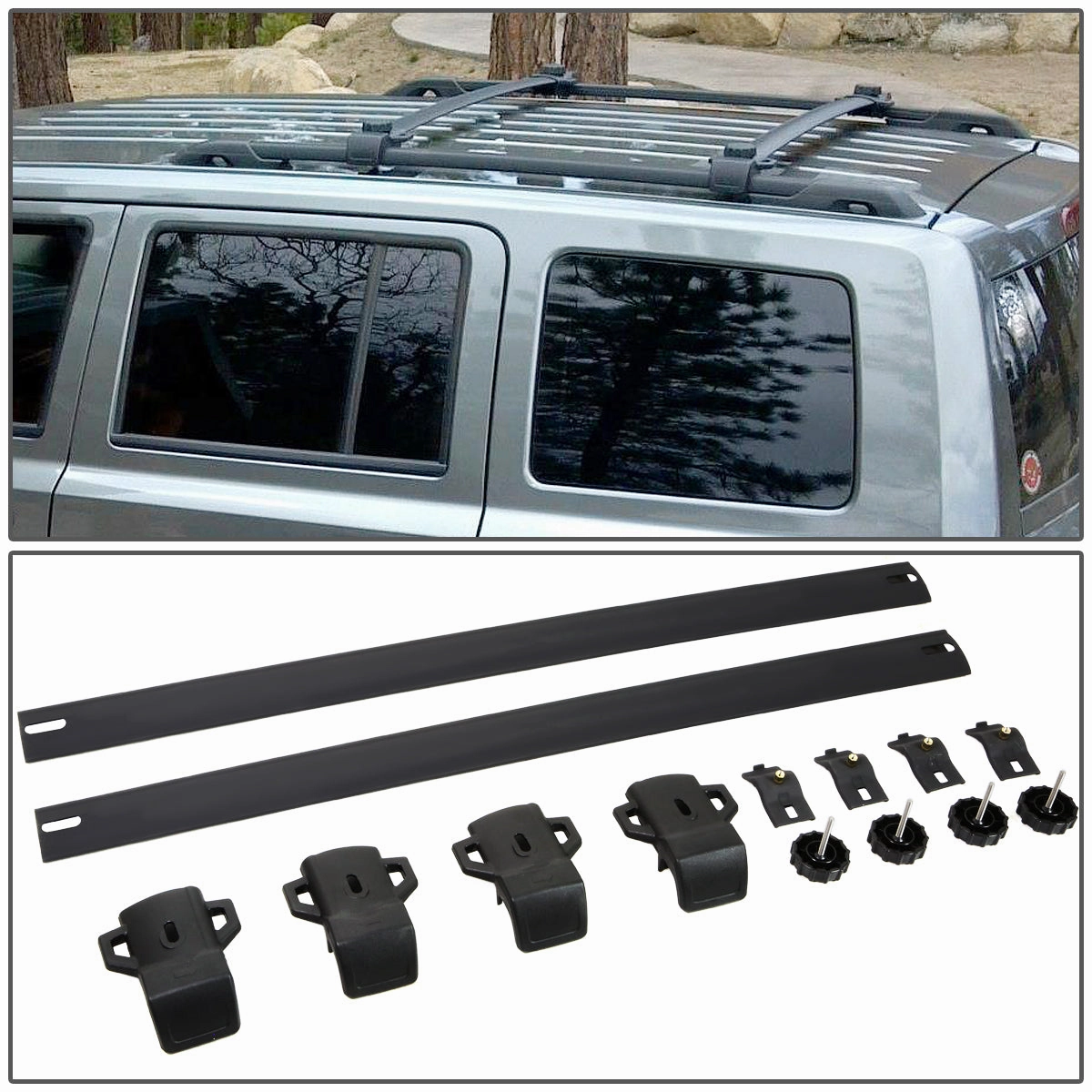 07-15 Jeep Patriot Factory Style Roof Rack Cross Bars - Aluminum
