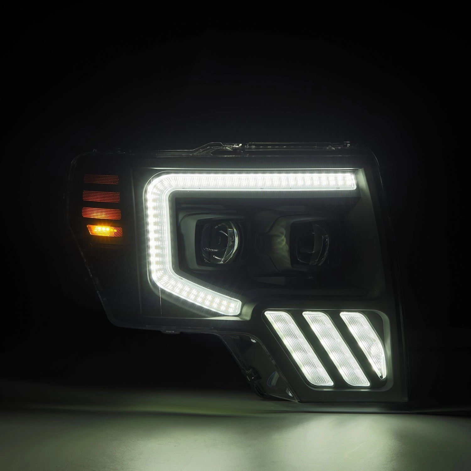 09-14 Ford F150 MKII PRO-Series Halogen Projector Headlights Black