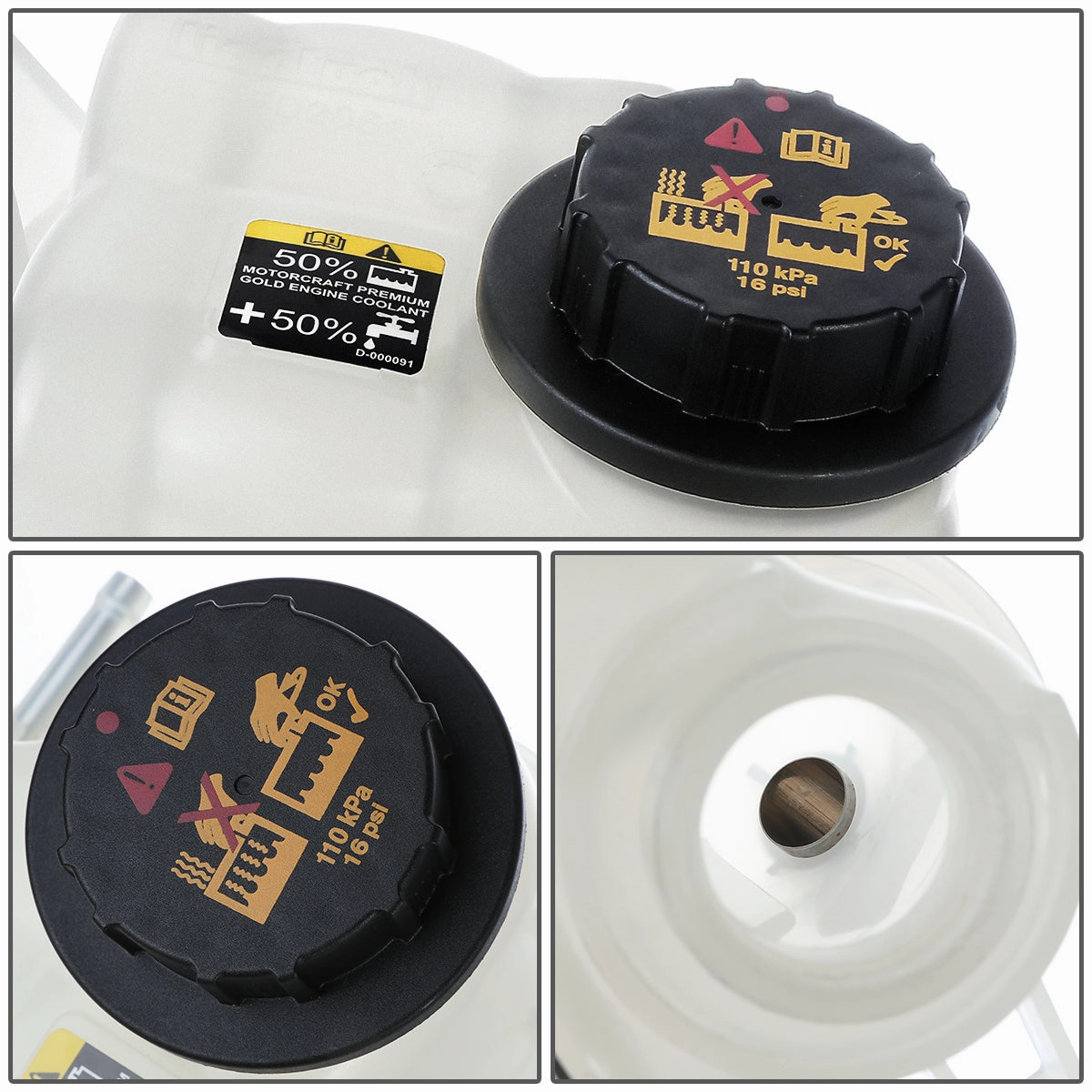 09-17 Ford Flex Lincoln MKT 3.5L 3.7L Coolant Overflow Reservoir w/ Cap