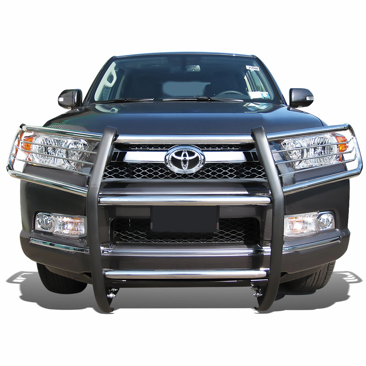 10-13 Toyota 4Runner Brush Grille Guard - Stainless Steel