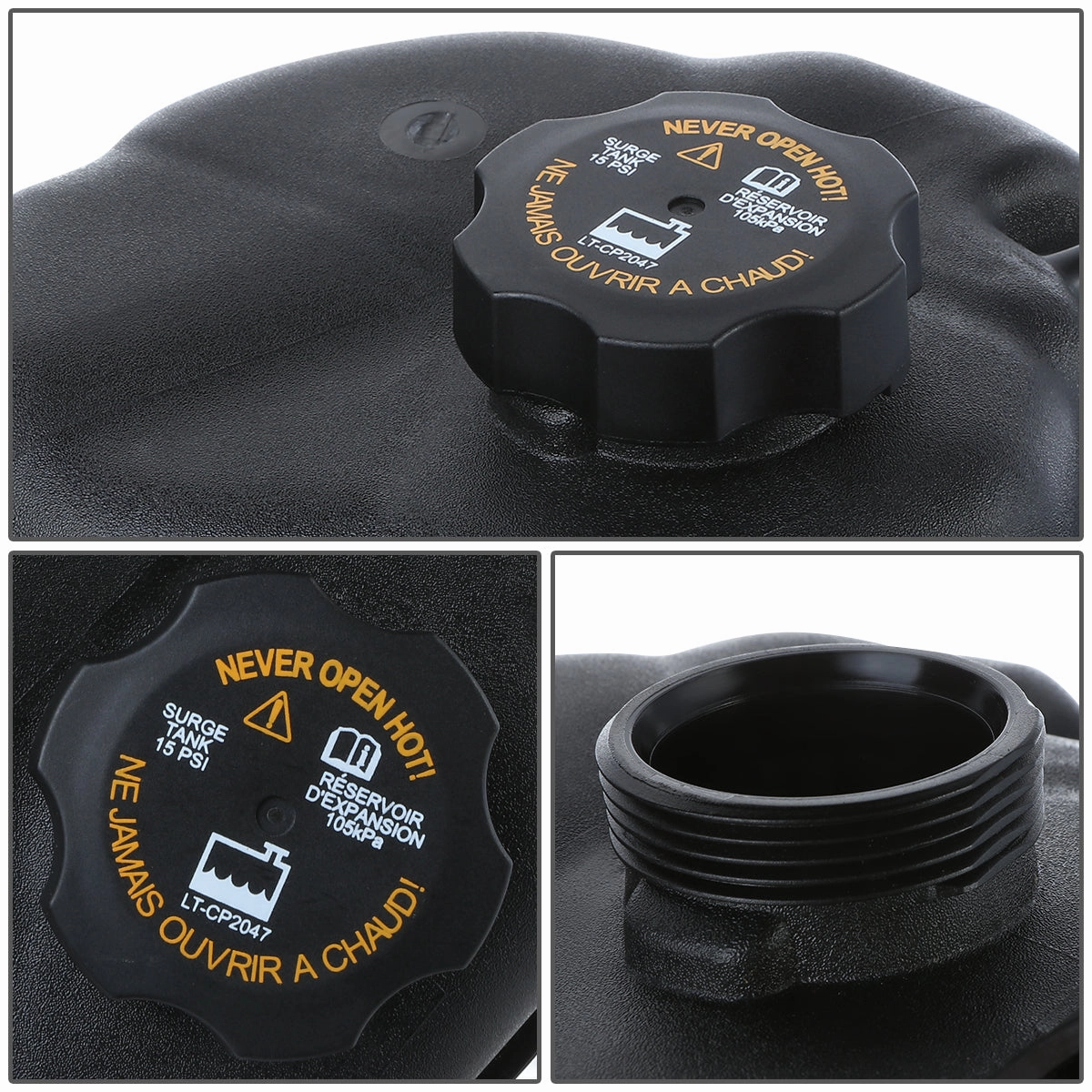 10-17 Chevy Equinox GMC Terrain 2.4L 3.0L 3.6L Coolant Overflow Reservoir w/ Cap