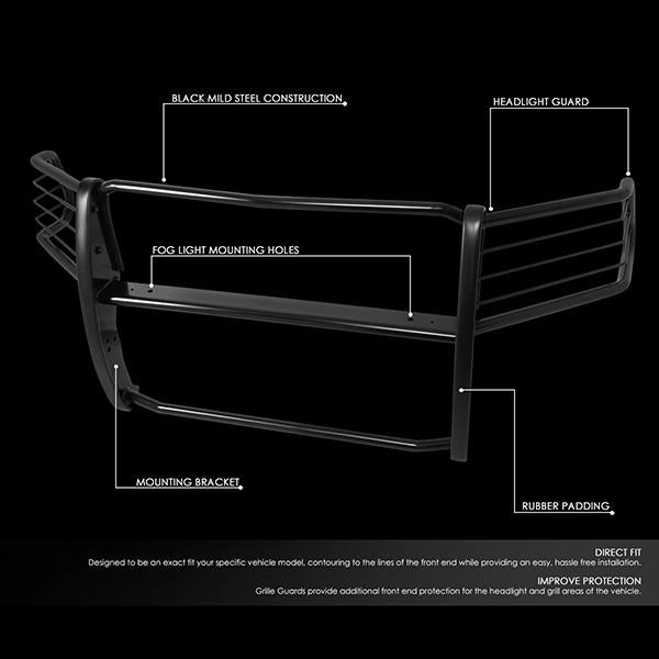 10-18 Dodge Ram 2500 3500 Brush Grille Guard - Steel - Black