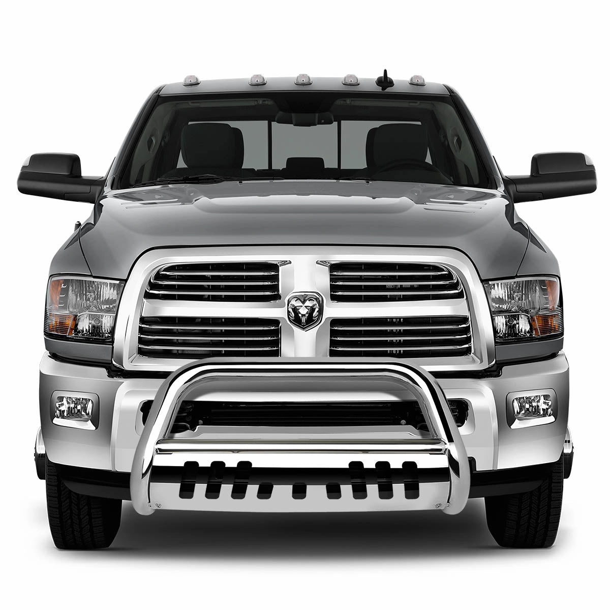 10-18 Dodge Ram 2500 3500 Bull Bar w/Skid Plate - Stainless Steel