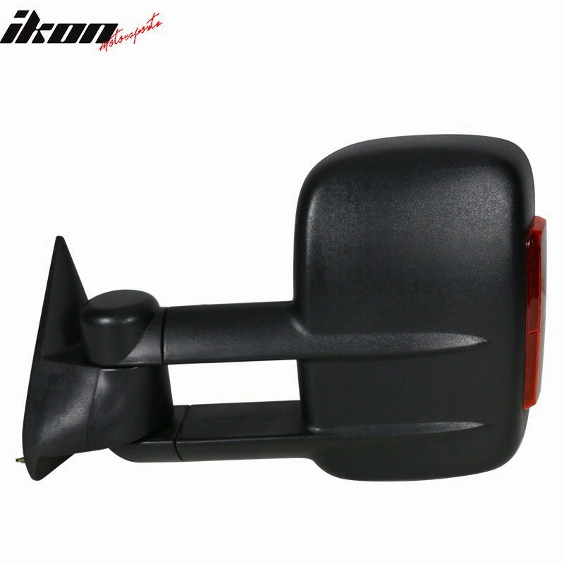 1988-1998 Chevy C/K C10 Manual Towing Side Mirrors & LED Signal ABS