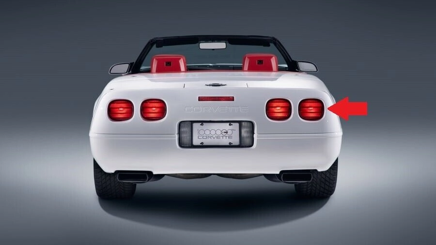 1991-1996 Chevy Corvette GM C4 Rear Tail Light Lens RED 91 92 93 94 95 96