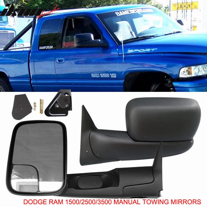 1994-2001 Dodge Ram 1500 1994-2002 2500 3500 Towing Mirrors &Bracket
