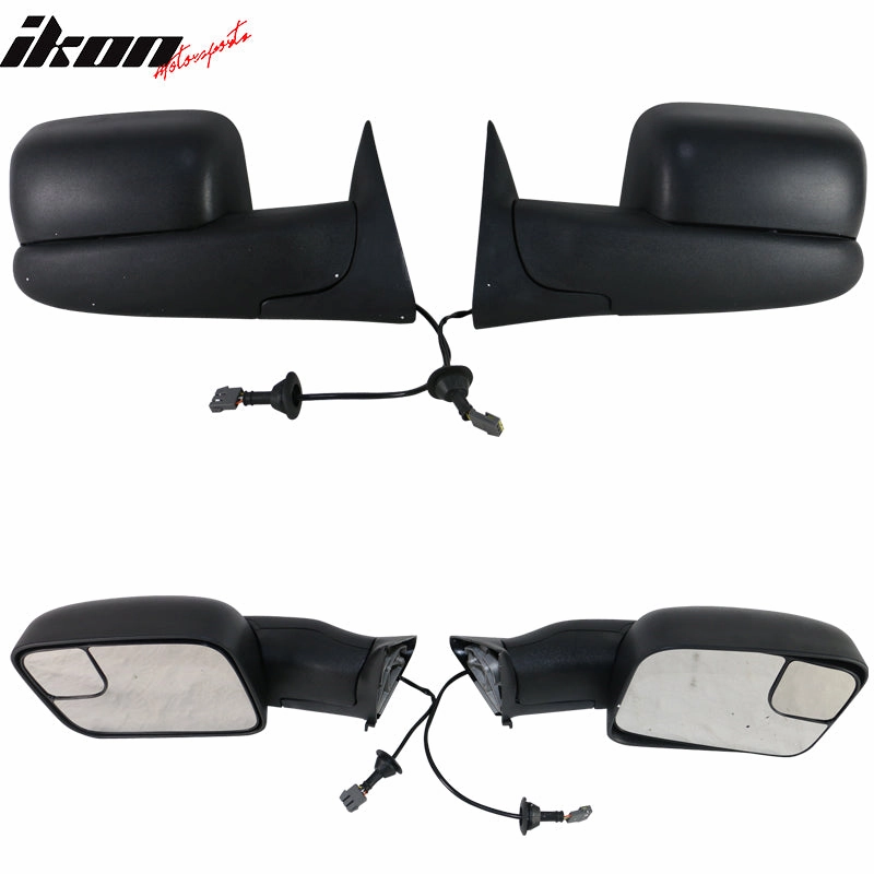 1994-2002 Ram 1500 2500 3500 Towing Side View Tow Mirrors Power 2PC