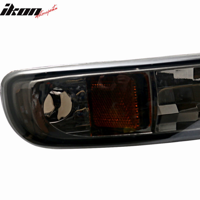 1999-2007 GMC Yukon Chrome Smoke Lens Amber Reflector LED Headlight