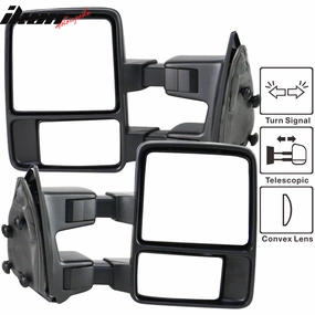 1999-2015 Ford F250 F550 Tow Towing Mirrors Manual Pair
