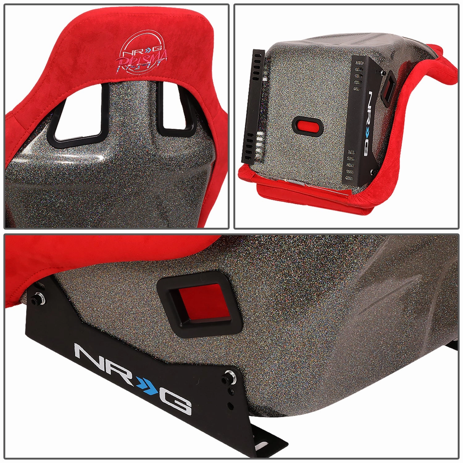 1 Piece Large Alcantara Fabric Prisma Fixed Bucket Racing Seat <br>Universal