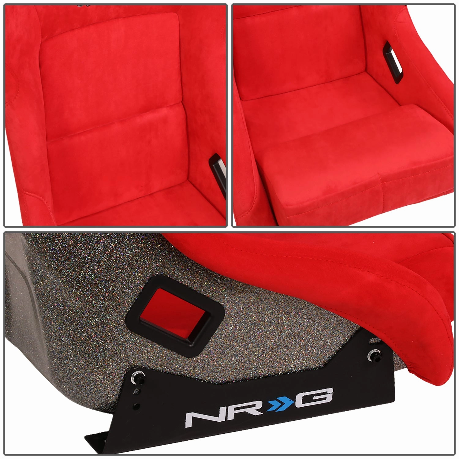 1 Piece Large Alcantara Fabric Prisma Fixed Bucket Racing Seat <br>Universal