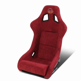 1 Piece Large Maroon Alcantara Fabric Bucket Racing Seat <br>Universal
