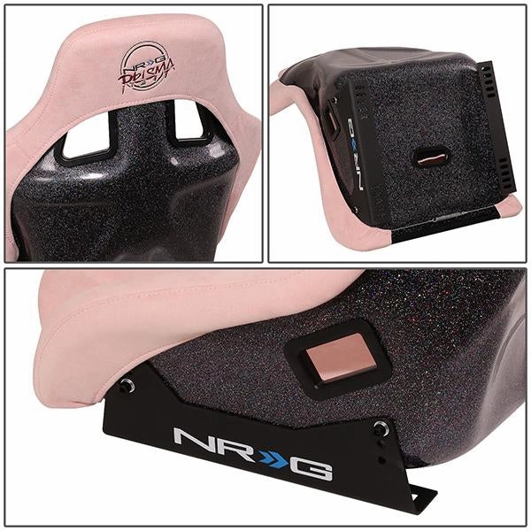 1 Piece Large Pink Alcantara Fabric Bucket Racing Seat <br>Universal