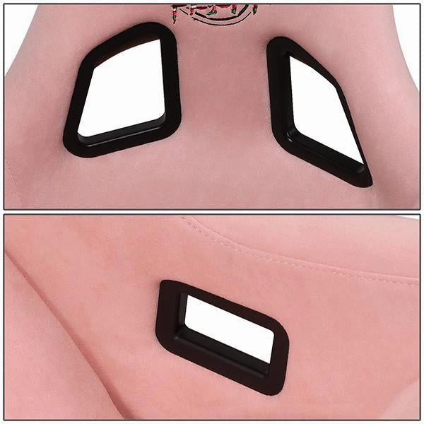 1 Piece Large Pink Alcantara Fabric Bucket Racing Seat <br>Universal