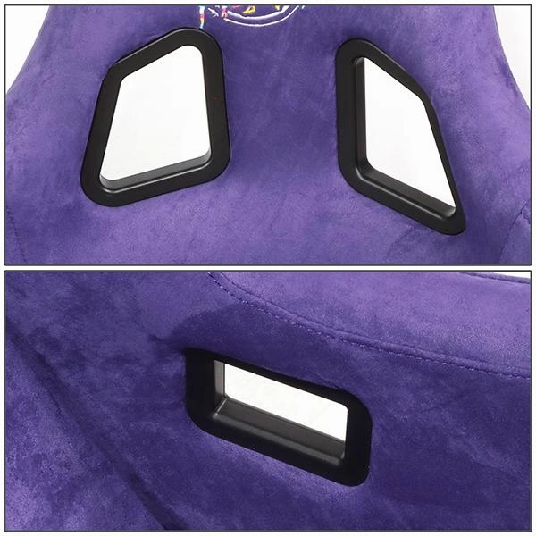 1 Piece Large Purple Alcantara Fabric Bucket Racing Seat <br>Universal
