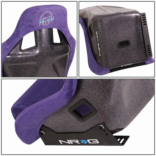 1 Piece Large Purple Alcantara Fabric Bucket Racing Seat <br>Universal