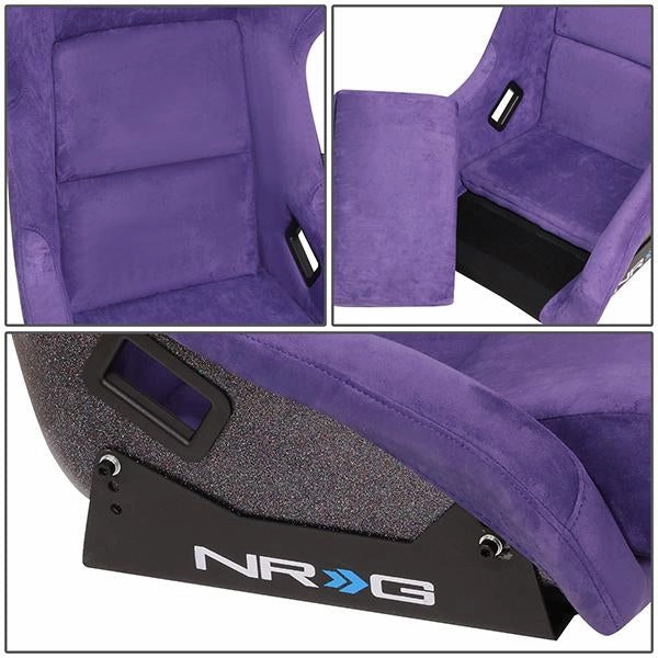 1 Piece Large Purple Alcantara Fabric Bucket Racing Seat <br>Universal