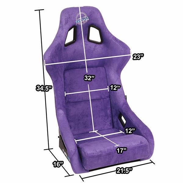 1 Piece Large Purple Alcantara Fabric Bucket Racing Seat <br>Universal