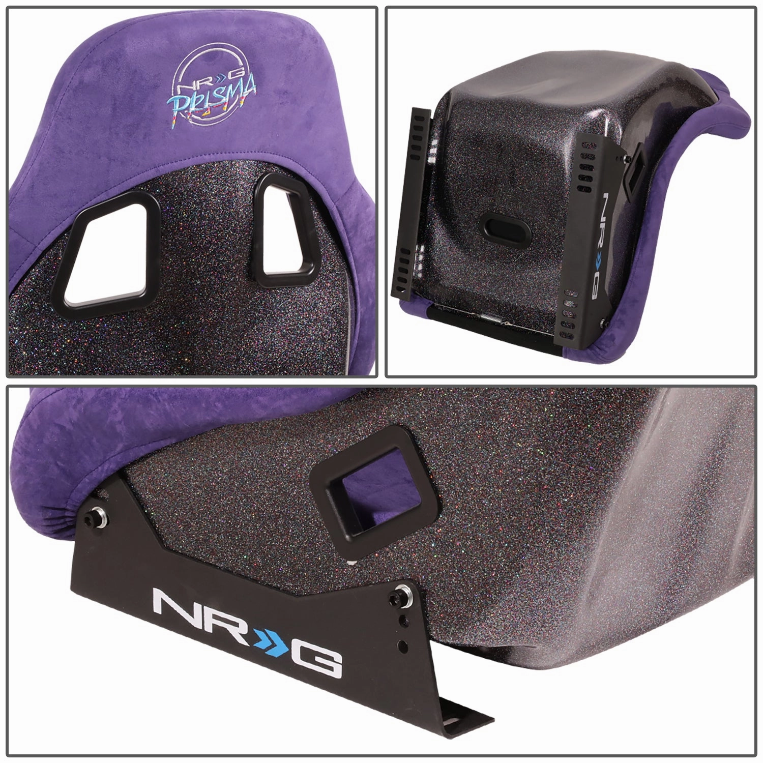 1 Piece Medium Alcantara Fabric Prisma Fixed Bucket Racing Seat <br>Universal