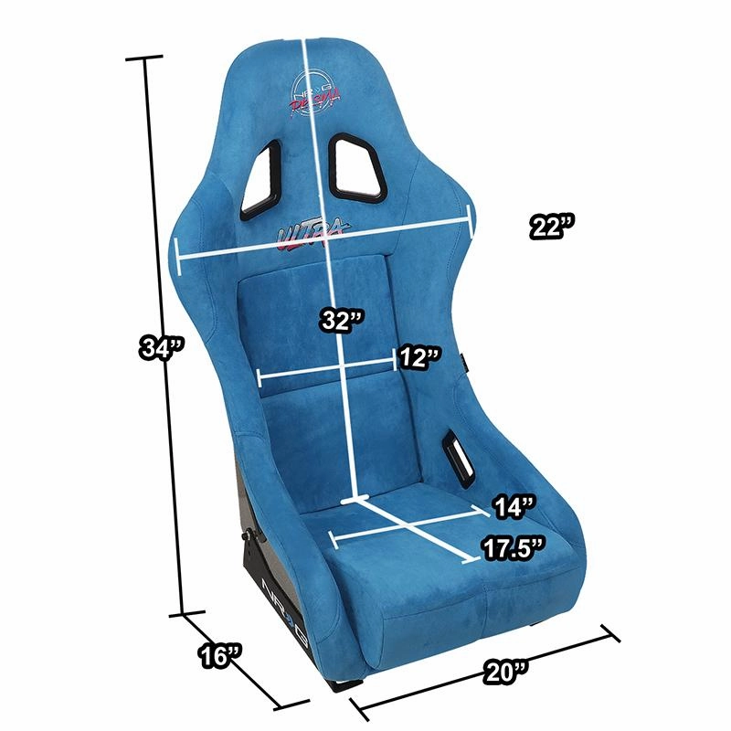 1 Piece Medium Alcantara Prisma Ultra Fixed Bucket Racing Seat <br>Universal