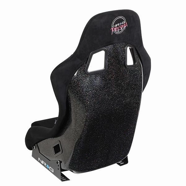1 Piece Medium Black Alcantara Full Bucket Racing Seat <br>Universal