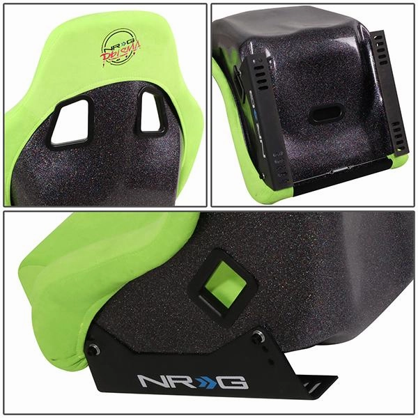 1 Piece Medium Green Alcantara Fabric Bucket Racing Seat <br>Universal