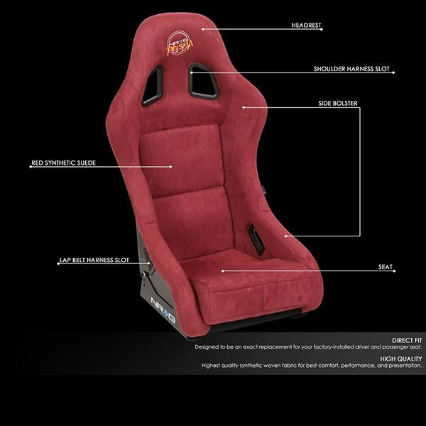 1 Piece Medium Size Alcantara Cover Bucket Racing Seat <br>Universal