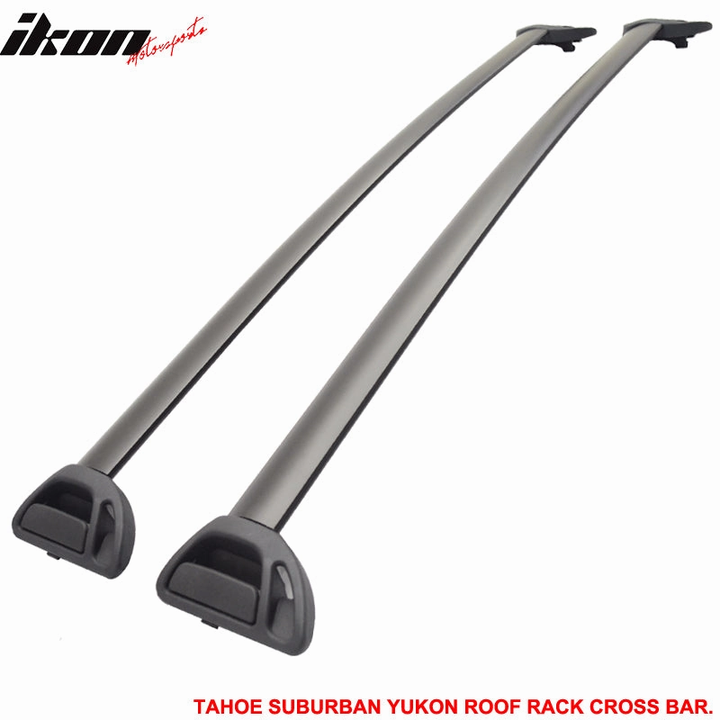 2000-2014 Tahoe Suburban Yukon OE Black Cross Bar Roof Rack Aluminum