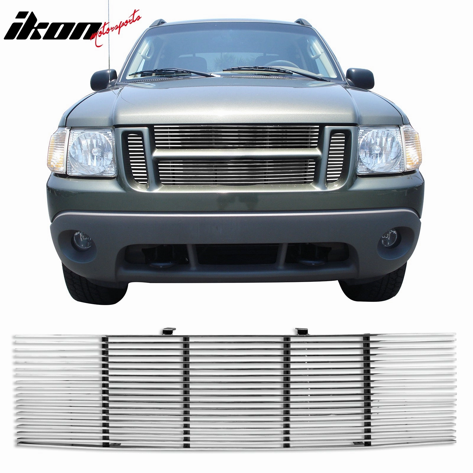 2001-2004 Ford Explorer Sport Trac Horizontal Cutout Style Front Grile