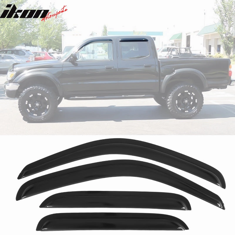2001-2004 Toyota Tacoma Slim Style Smoke Visor Window Guard Acrylic
