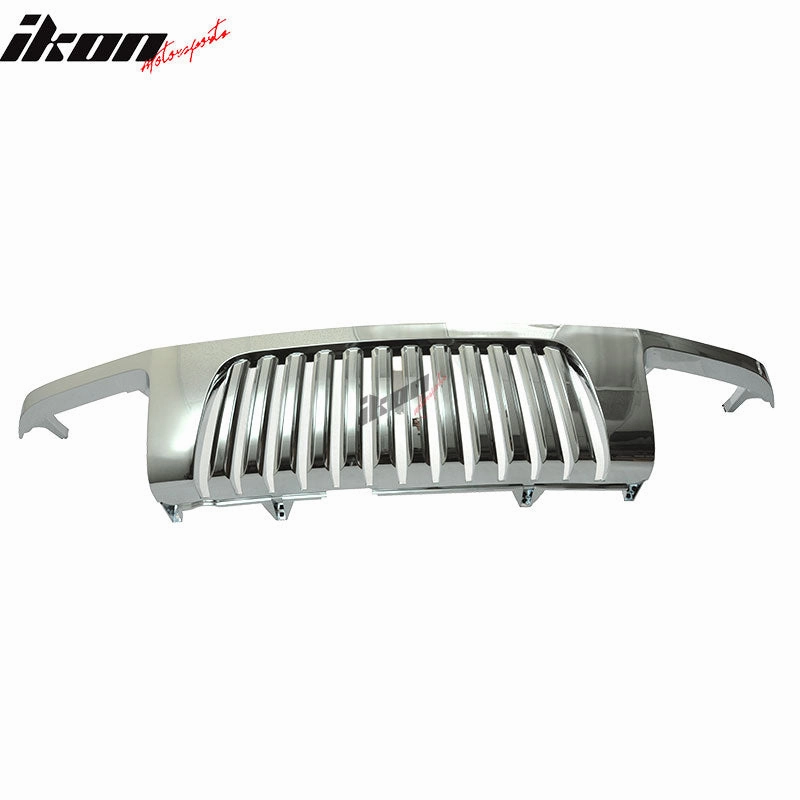 2002-2004 Nissan Xterra Vertical Chrome Front Bumper Hood Grille ABS