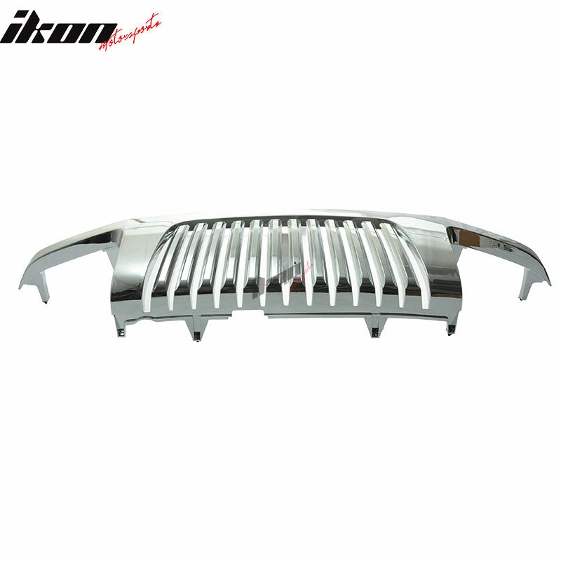 2002-2004 Nissan Xterra Vertical Chrome Front Bumper Hood Grille ABS
