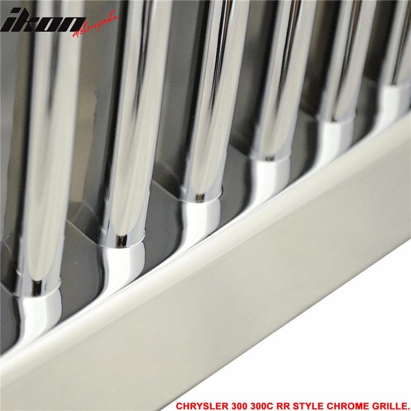 2005-2010 Chrysler 300 300C RR Phantom Chrome Front Bumper Grille ABS