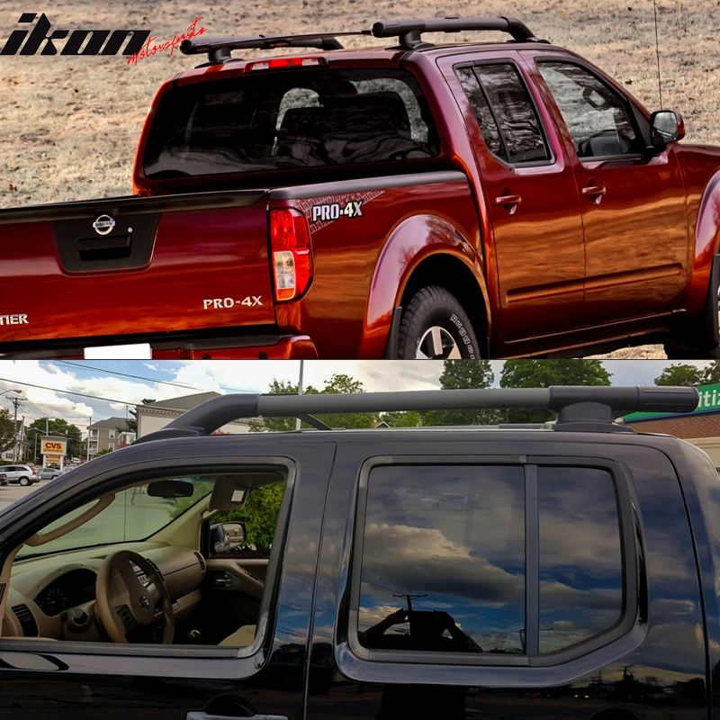 2005-2022 Nissan Frontier OE Grey Black Roof Rack Cross Bar Aluminum