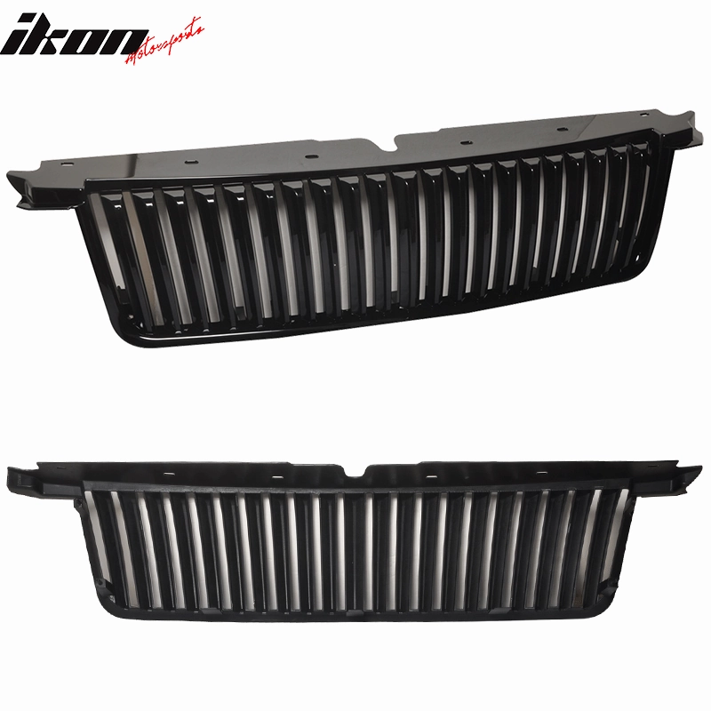 2006-2010 Ford Explorer Vertical Style Black Front Bumper Grille ABS